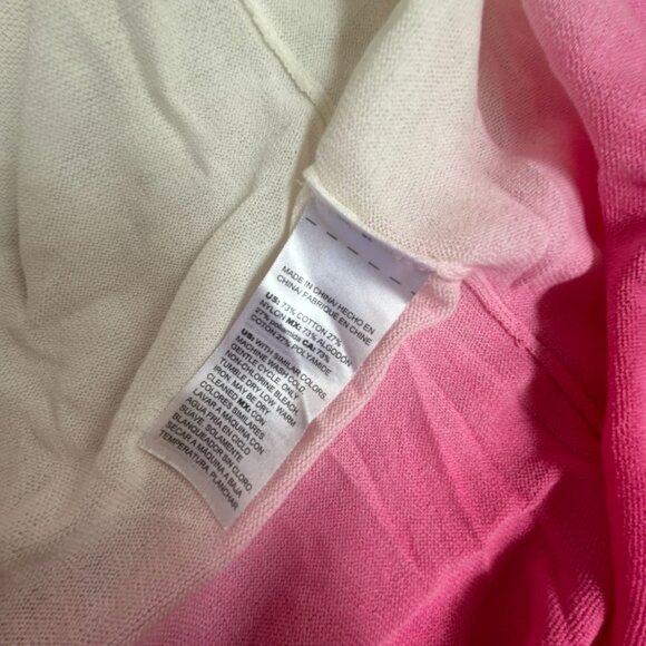 Chico's Womens Open Front Ombré Knit Cardigan Sweater Size 1, Medium Orange Pink - Picture 4 of 8